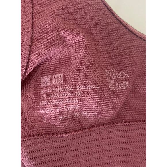 UNIQLO U Women's Pink Straight-Neck Ribbed-Hem Sport Bra SZ S - Picture 7 of 10